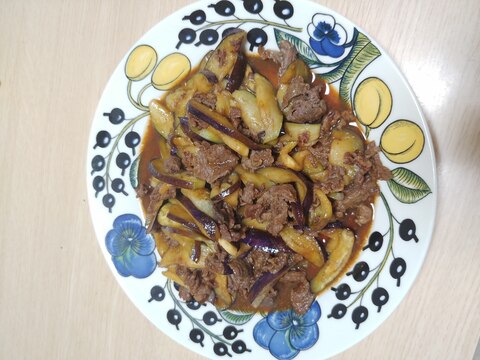 茄子と牛肉の超簡単炒め